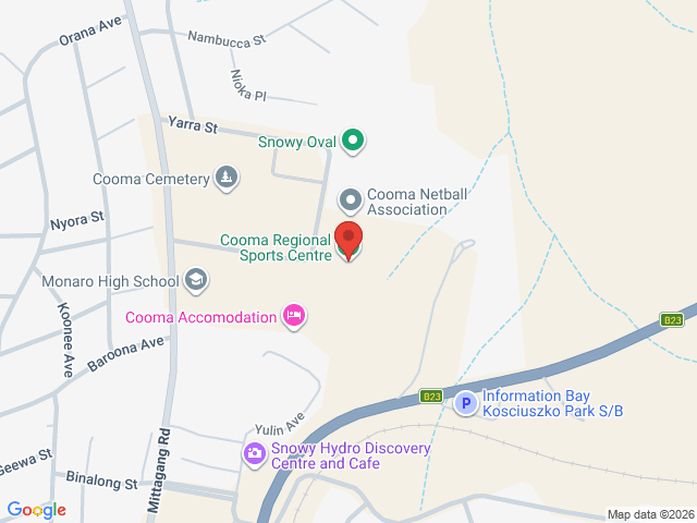 Map showing event location