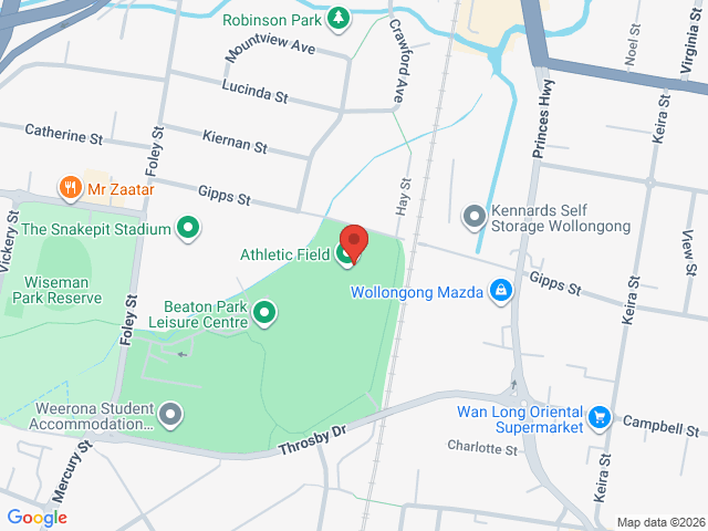 Map showing event location