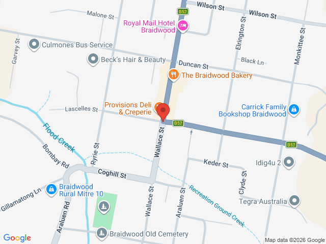 Map showing event location