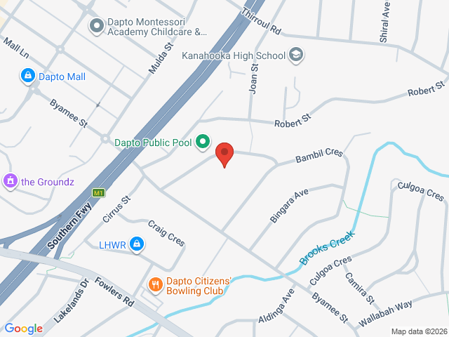Map showing event location