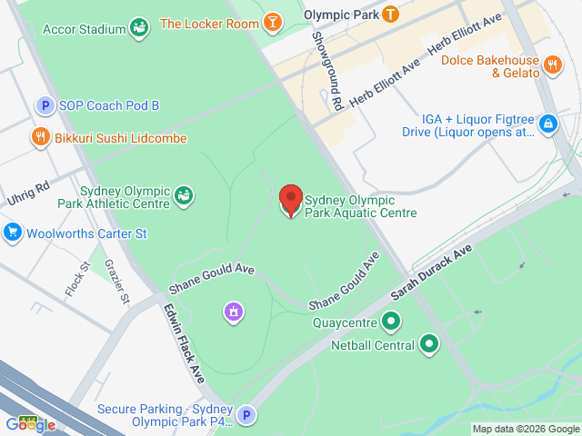Map showing event location